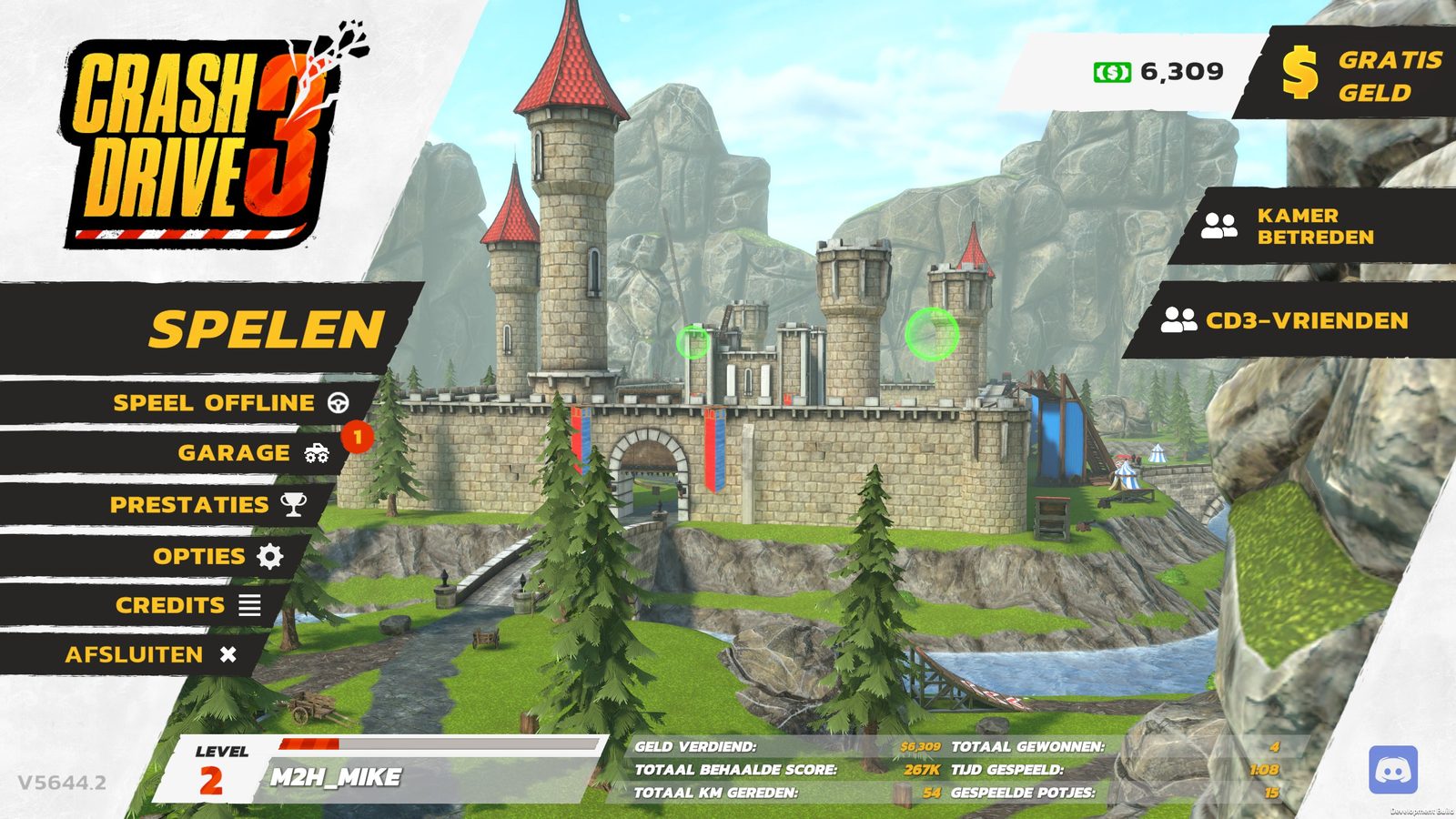 The castle in the forest, the level that would come out corrupted on some builds and fine on others